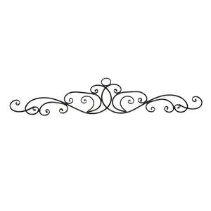 Antique Bronze Finish Scroll Wall Hanging Door Pediment